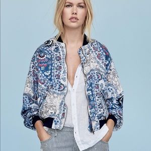 free people quilted bomber jacket